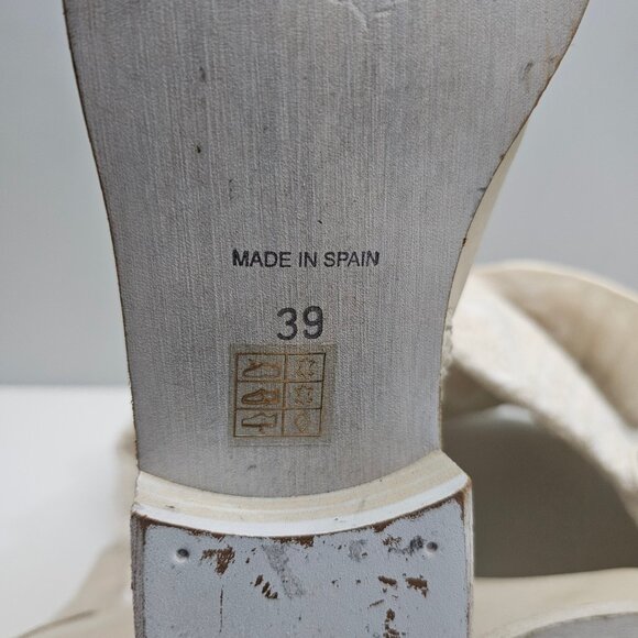 Free People Bren Knee High Boot Womens EU 39 Cream Embroidered Slouchy Boho NEW - Picture 14 of 15